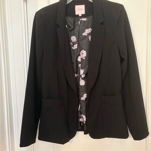 Candie's Black Blazer with Floral Lining